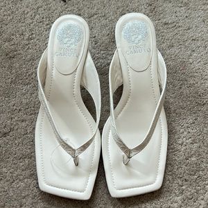 White heel sandals
